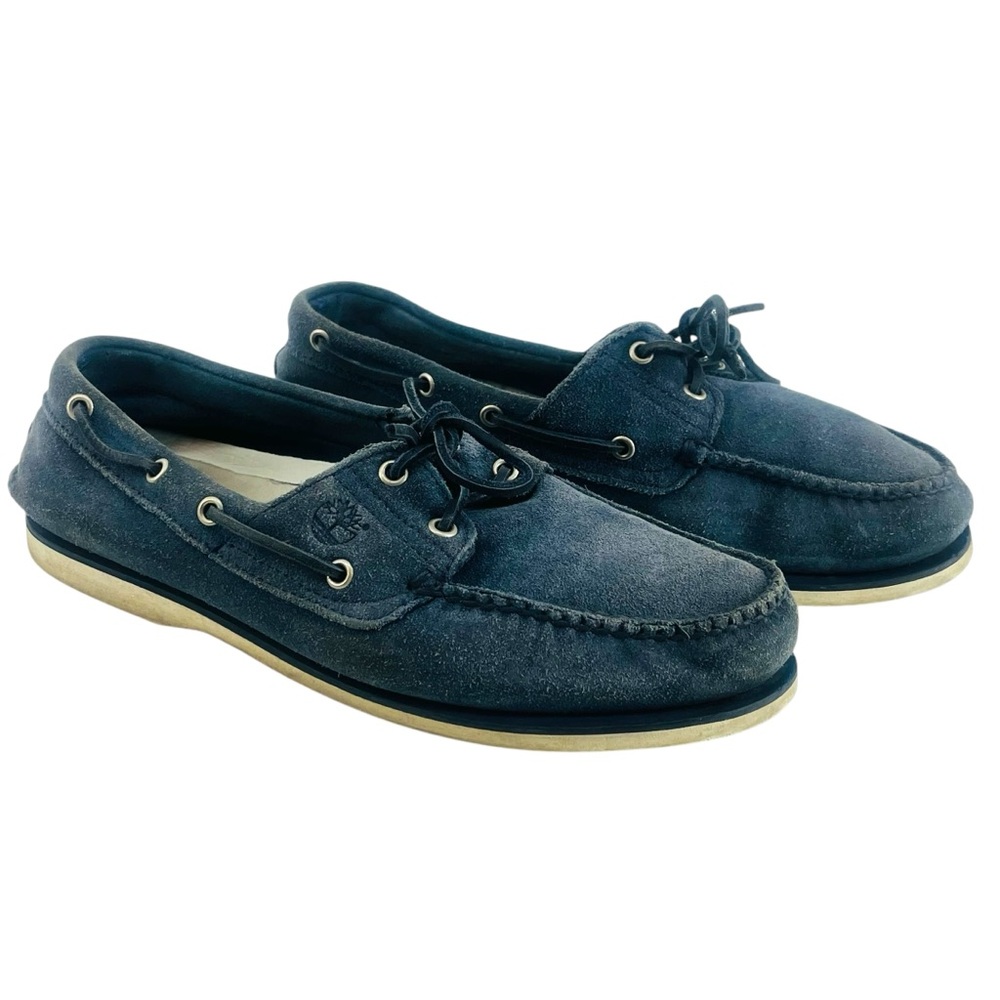 Timberland Men’s Blue Leather Boat Shoes Size 11